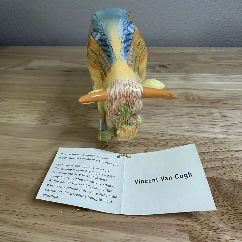 Cow Parade #9174 Vincent Van Cogh 2000 Westland Giftware Figurine with Box & Tag